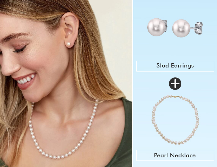 Can you wear diamond earrings with a pearl necklace