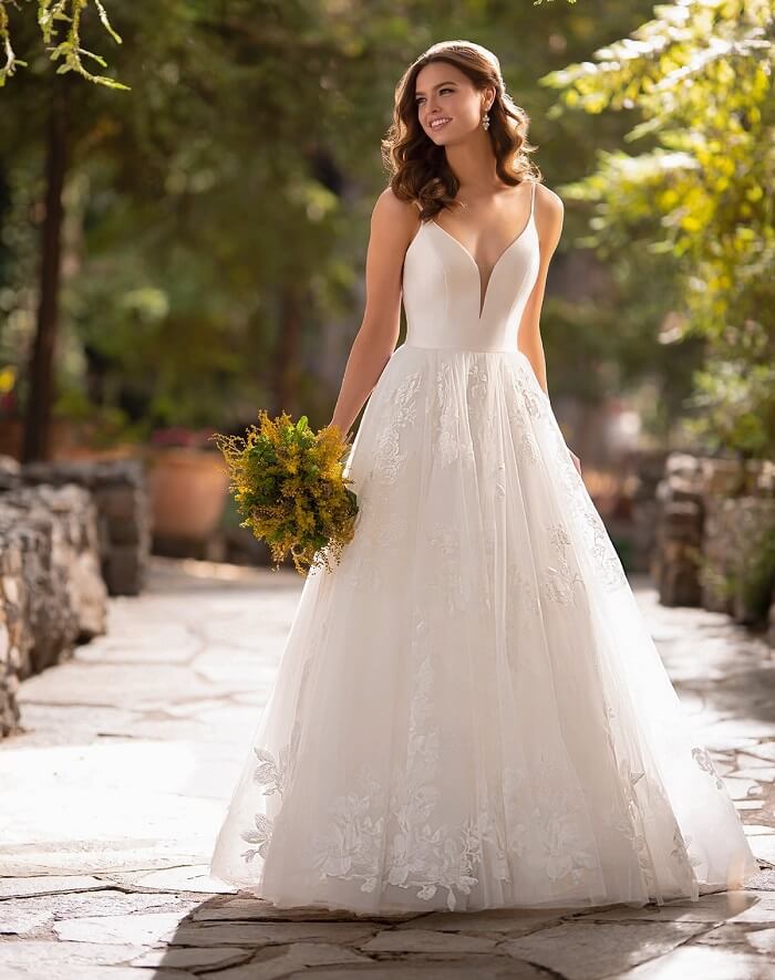 a-line wedding dress for petite brides