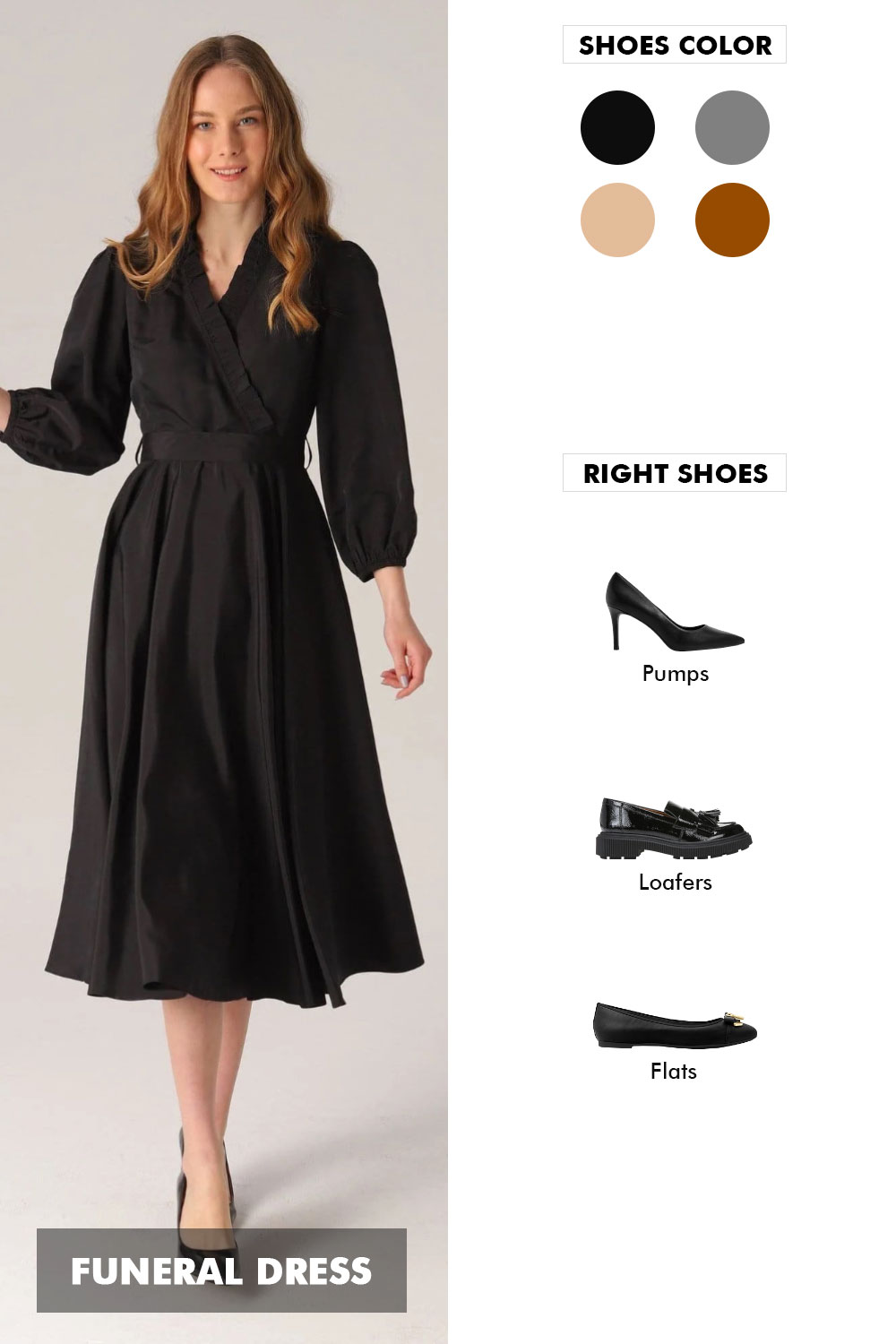 what shoes will go with a black dress