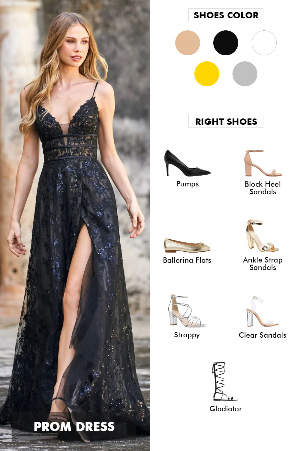 nude shoes with black dress