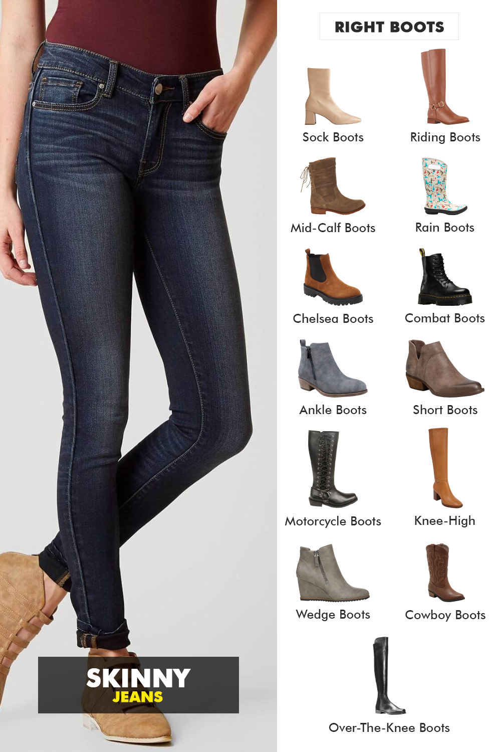 perfect boots for skinny jeans womens 