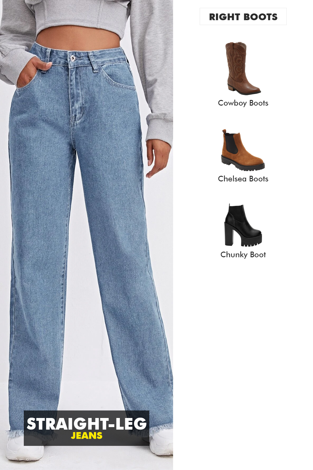 best boots for straight leg jeans 
