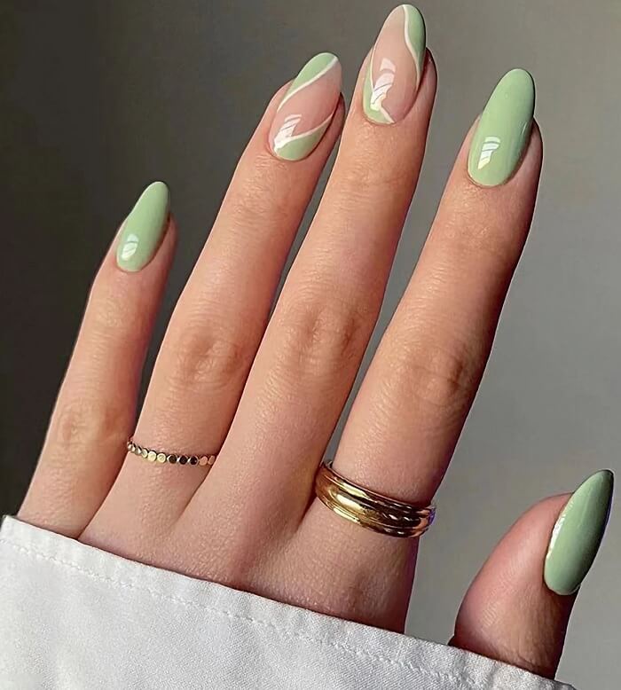 almond nails designs classy