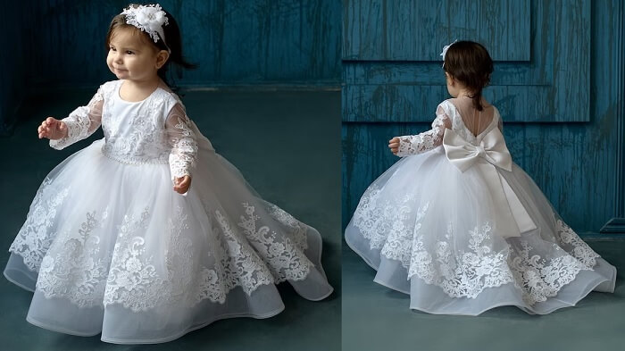 baptism dress for baby girl , gown for baptism
