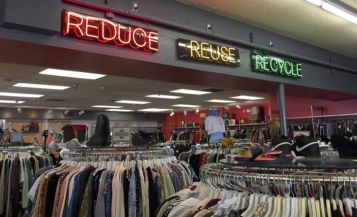 try out thrift stores for clothes