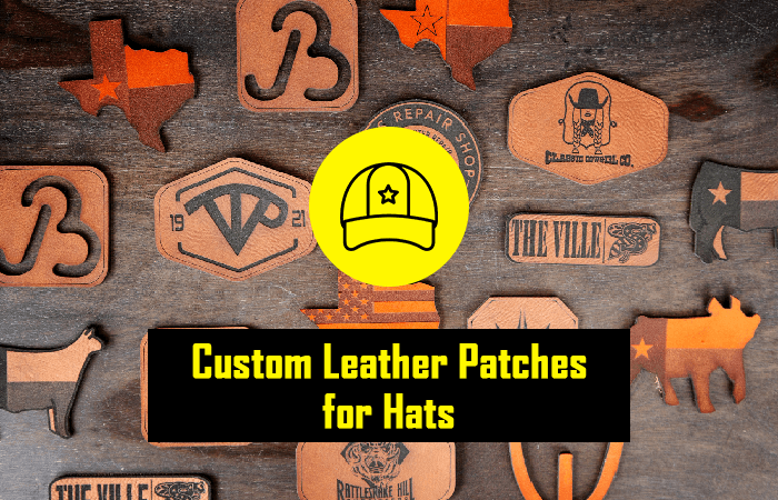 custom leather patch for hats